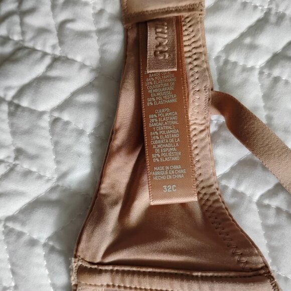 SKIMS Women's Tan Back-Closure Wireless Form Lightly Lined T-Shirt Bra Size 32C - Picture 4 of 5